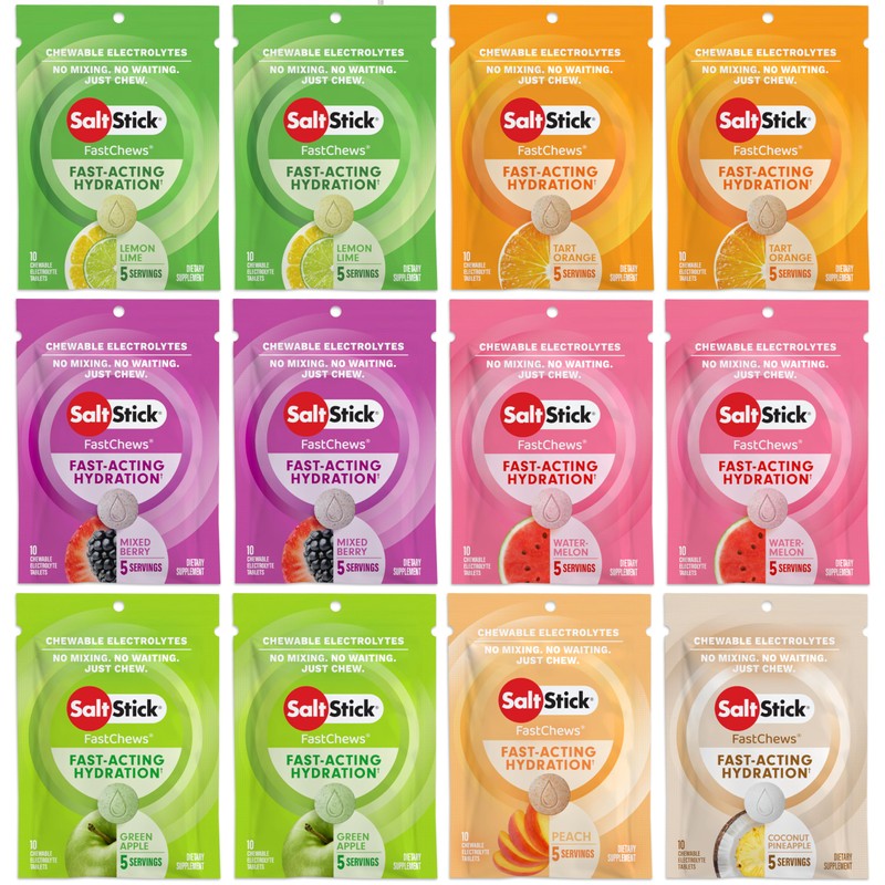 SaltStick Tabletas Masticables Electrolyte Fastchews | 120 Tabletas - Paquete