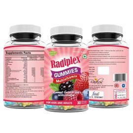 Generic Chewable Multivitamin Gummies Candy with Vitamin B12, VIT C & D3, Biotin, Calcium, Iron for Kids, Men & Women; Boost Immunity; Daily Energy; Gelatin Free; Tasty Strawberry Flavor (30 Gummy)
