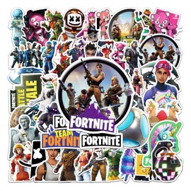 CHRISK 50 PCS Multicolor Cartoon/Anime Stickers, Waterproof Vinyl Decals for Laptop, Guitar, Water Bottle, Luggage, Bike, Fortnite