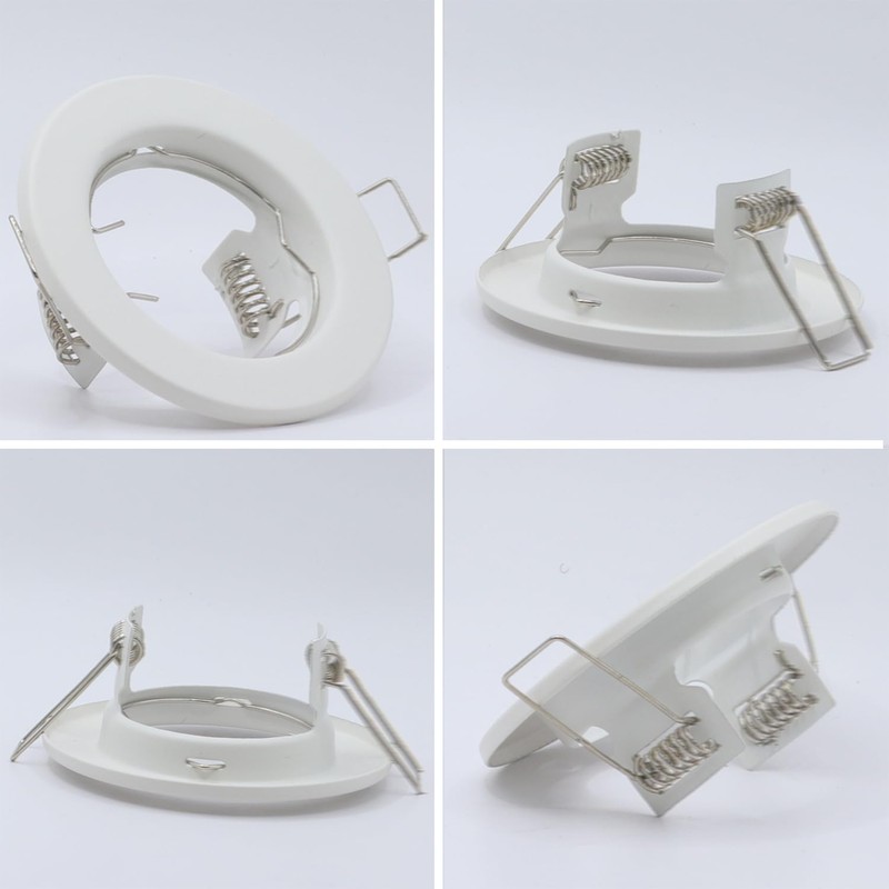 COOINJOY 10x Modern GU10 Downlights for Ceiling, Round Matt White
