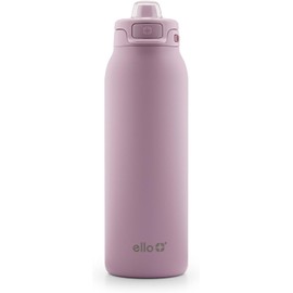 Ello - Pop  Fill - Botella de agua de acero inoxidable con tecnología QuickFill - Doble pared y aislamiento al vacío, tapa con bloqueo a prueba de