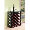 Mango Steam 32 Bottle Wine Rack with Black Glass Top
