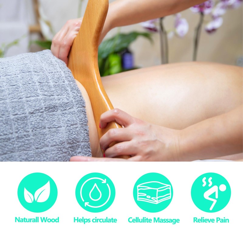AICNLY 4 Pcs Wood Therapy Massage Tools for Body Shaping,
