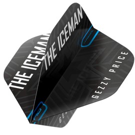 Hardcore Gerwyn Price - Black & Grey Snowflake Logo Flights (3 Sets per Pack)