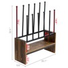 MyGift 2-Tier Boot and Shoe Rack, Urban Industrial Style Burnt