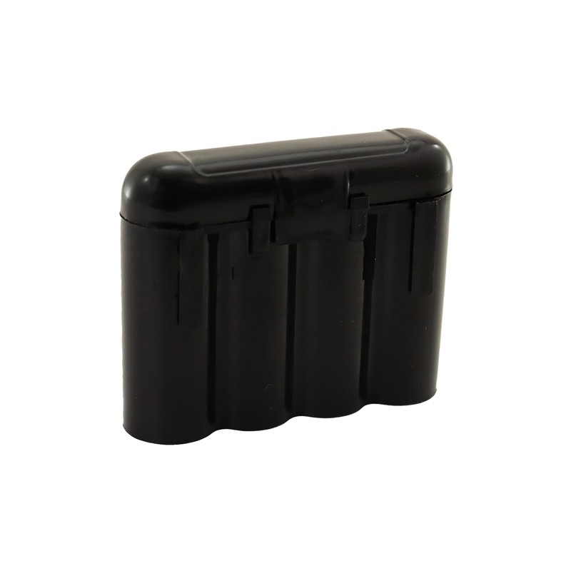 10 cajas de almacenamiento para pilas AA/AA/CR123A, color negro