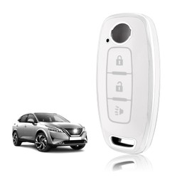 TOOMUME Key Case TPU Car Key Case Fits Nissan Qashqai J12 Juke F16 X-Trail T33 Airya B6 B8 B9 Micra Altima Teana Murano Kicks, Key Cover Protection Key Case - Horn