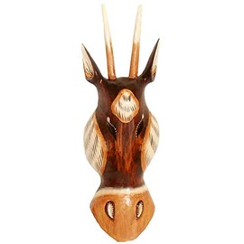 Antelope Mask 30 CM Wooden Mask Bali made from Set of 2