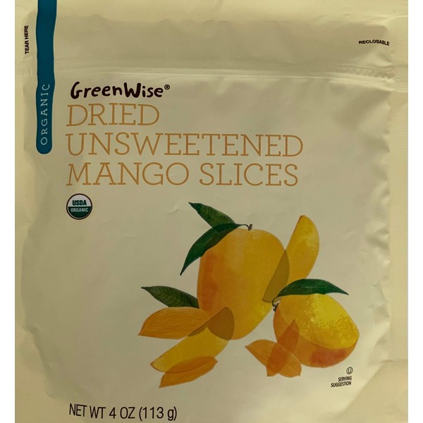 GreenWise Organic Dried Unsweetened Mango Slices, 4 oz.