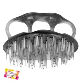 【指先では落ちにくい頭皮の皮脂や汚れを落とします!】 シャンプーブラシ ブラック ソフトヘッド すすぎ マッサージ お風呂 泡立て 1個入り