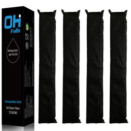 7236280 Refrigerator Air Filter Replacement, Compatible with Miele Odour-Absorbing Active AirClean Filter for Refrigerator, 4-Pack