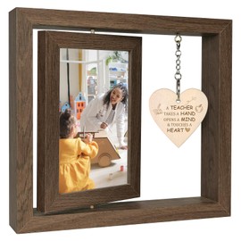 EYITUPC A Teacher Takes A Hand Opens A Mind & Touches A Heart Photo Frame - Thank You Teacher Gifts for Women - Display Two 4x6 Inch