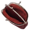 GERMANUS Barbara Women's Leather Purse with Clasp, red, Classic