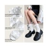 Lolita ruffle socks (CA/US, Alpha, One Size, Regular, Regular, White+Black+Cream)