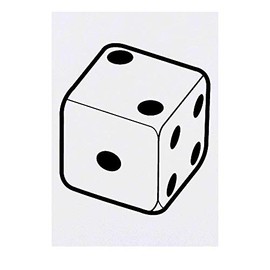 'Dice' Temporary Tattoo - Water Resistant, Skin-Safe, Non-Toxic Transfer (TO00021187)