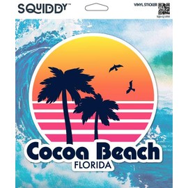 Squiddy Cocoa Beach Florida - Vinyl Sticker - Large Size (11" high)