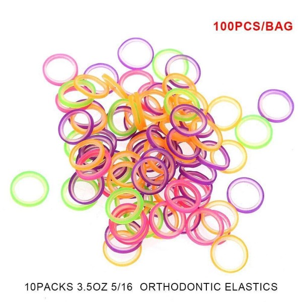 10packs 3.5OZ 5/16" 8mm Dental Orthodontic Elastic Rubber Bands For