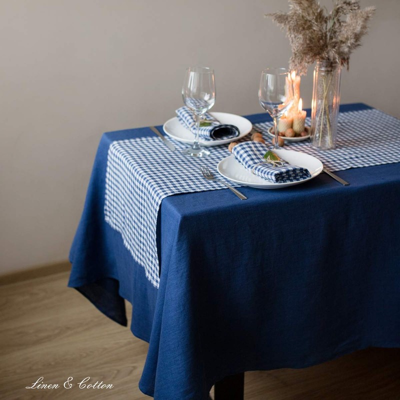 Linen & Cotton Hygge Tablecloth 100% Linen, 140 x 200cm