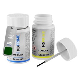 MG PRIME Autolack Lackstift Set für Subaru WCJ Cascade Green Silica/Cascade Green Metallic Basislack Klarlack je 50ml