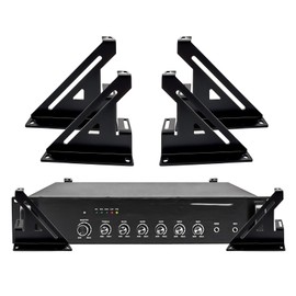 Steel 2 Amp Amplifier Rack Coated by Black Powder Used for Car Audio Systems Stacking Brackets for Sound Equipment