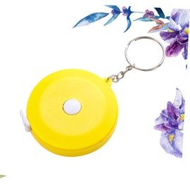 Operitacx Tape Measure Mini Portable Easy to Carry High Precision Measuring Tape Plastic Metal 1.5m Length for Height Waist Bust Yellow Random