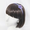 Minacute Q7570 Glitter Flower Headband (Purple) Diameter 4.7 inches (12