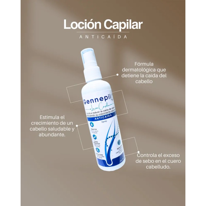 Loción Anticaída Y Crecimiento Capilar Gennepil 125ml