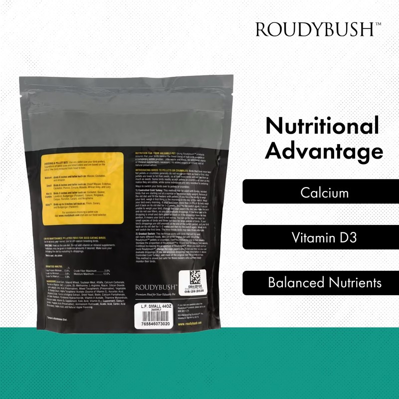 Roudybush Low Fat Food for Adult Birds & Chicks -