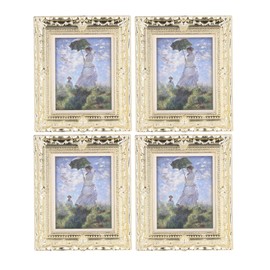 4pcs 1:12 Scale Dollhouse Picture Frame High Simulation Miniature Painting Props Decoration Type 2
