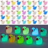 Funmo Mini Ducks Luminous Pack of 100 Mini Duck Figures,