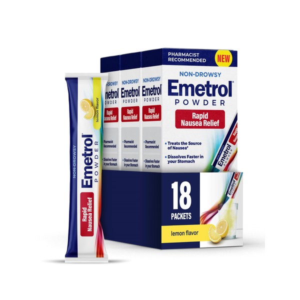 Emetrol Non-Drowsy Nausea Relief Powder Mix - Electrolyte Drink Mix