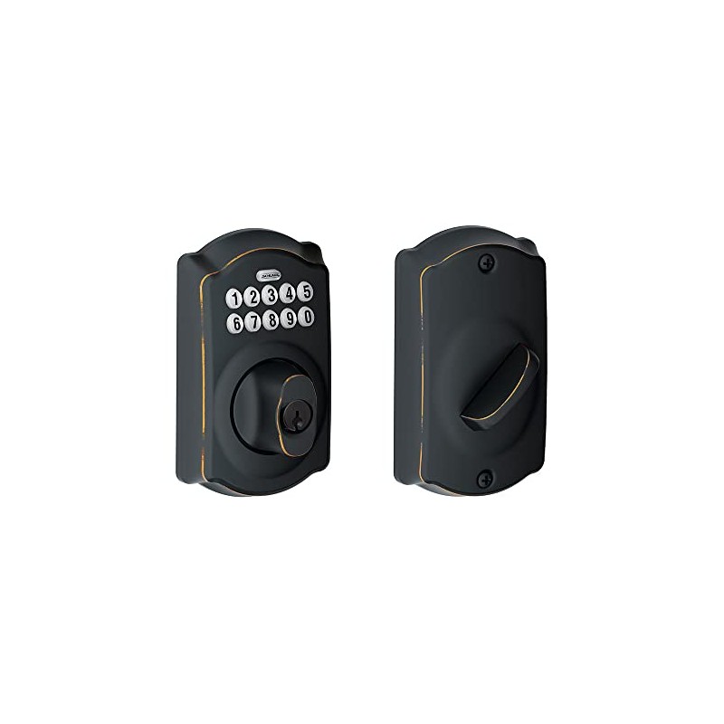 Schlage Aged Bronze Steel Electronic Deadbolt