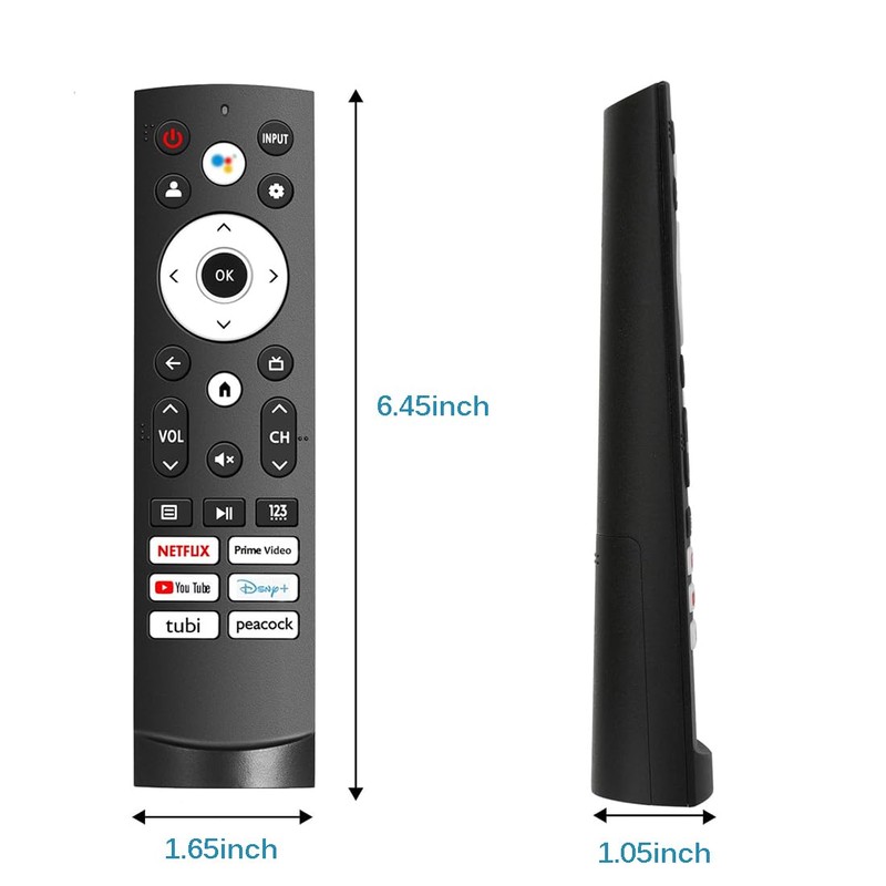 Universal Remote Control for Hisense Smart Google TV Series, Replacement