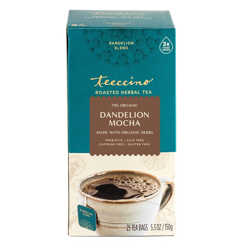 Teeccino Herbal Coffee Alternative Tee-Bags, sin gluten Dandelion