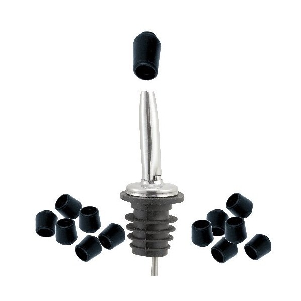 Liquor Pourers with Removable Dust & Bug Covers - 6