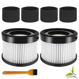 LVJUSEN Universal 49-90-1951 Vacuum Filters, Fits 49-90-0160 Milwaukee M18 Cordless Compact Hand Held Vacuum 0882-20, Hepa Filter with 4x Foam Sleeve-2 Pack