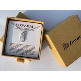 ZEWAR New Beginnings Moonstone Necklace 925 Sterling Silver Friendship Necklace, Necklaces For Women, Thoughtful Gifts for Women