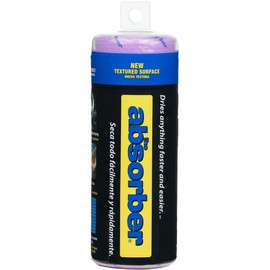 CleanTools The Absorber® Small 17-Inch x 13-Inch, Textured Surface - Synthetic Premium Drying Chamois Cloth for Cars & Bikes - Super Absorbent, Scratch-Free & Machine-Washable (Purple)