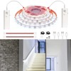 WOBANE Dual Motion Sensor Stair Lights Strip, Rechargeable 16.4ft LED