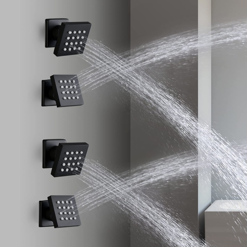 HOMEDEC 2inch Brass Shower Jet Waist Body Spray Massage Showerhead
