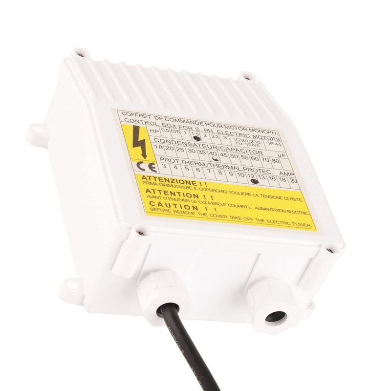 Pump Control Box, Integrated Heat Protection Circuit Breaker for Deep