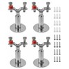 QWORK Adjustable Stainless Steel Pipe Support Bracket Kit - Compatible