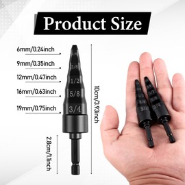 Qulkws 2 Pcs 5 in 1 Swage Tool Swage Tube Expander HVAC Repairing Set Air Conditioner Copper Pipe Expander Flaring Swaging Drill Set with 1/4", 3/8", 1/2", 5/8", 3/4" Bits