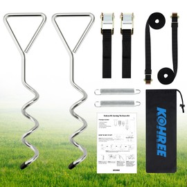 Kohree RV Awning Tie Down Kit, Upgraded Heavy-Duty Camper Awning Anchors Kit Accessories, Durable Straps & Storage Bag, Easy Installation