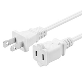 VSEER 2 Prong Extension Cord US AC 2-Prong Male and Female Power Cable SPT2 16AWG 13A/125V, USA Outlet Saver Power Extension Cord Cable for NEMA 1-15P to NEMA 1-15R 3FT