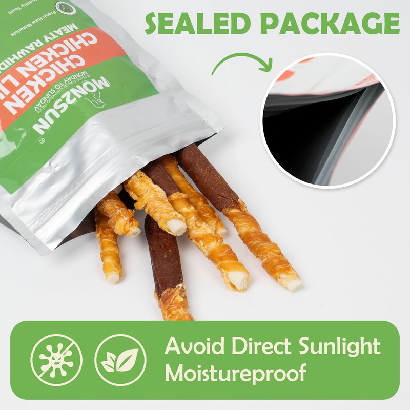 MON2SUN Dog Treats 5 Inch Double Flavor Chicken & Chicken