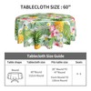 Pineapple Tablecloth Tropical Palm Leaves and Flowers Round Table Cloths