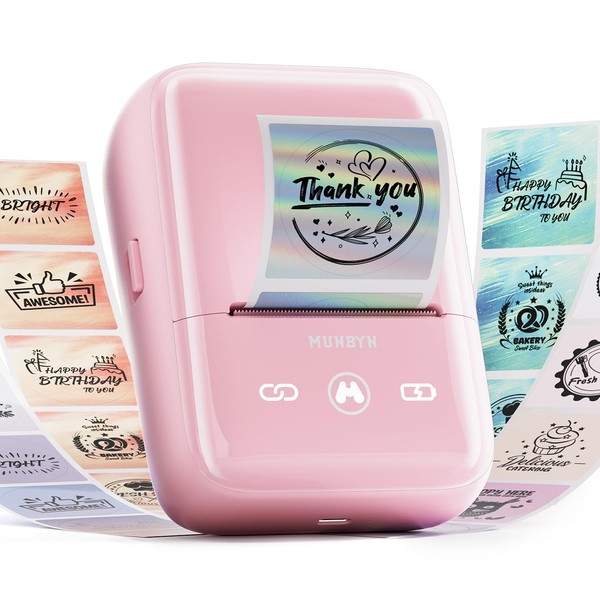 MUNBYN FM226 Label Maker Machine with Tape,203 DPI High Printing