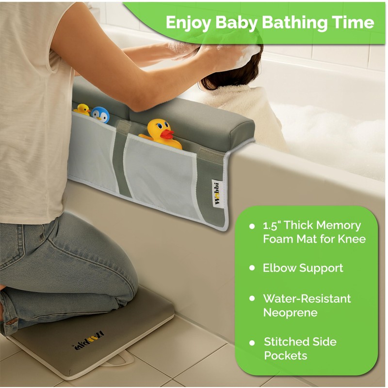 Wobbi Baby Bath Kneeler and Elbow Rest Pad Set -