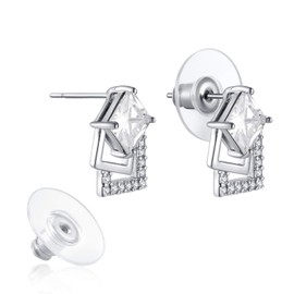 KRUCKEL Wonderful day, happy, lovely, shine, lucky, everything is easy, Yeah! earrings made with Zirconia – 7061091